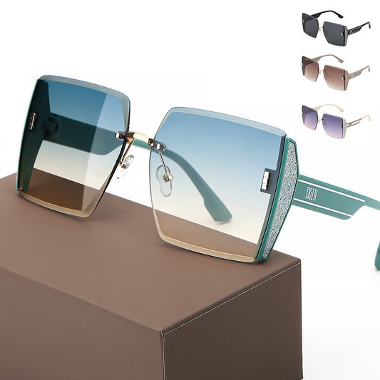Fashion Sunglasses Square Rimless Cut
