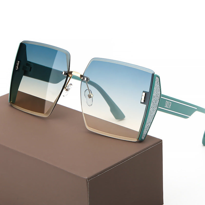 Fashion Sunglasses Square Rimless Cut